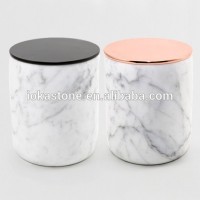 Natural stone candle jar White marble candle jar onxy  candle holder for home decoration