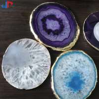 Wholesale agate coaster Silver, Agate coaster slice manufacturer, Natural agate slice coaster